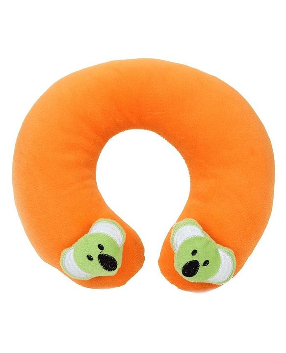 Babyhug Neck Supporter Pillow Orange With Two Motifs - Koala
