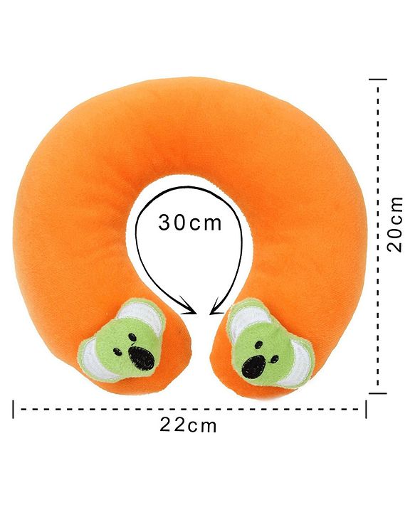 Babyhug Neck Supporter Pillow Orange With Two Motifs - Koala