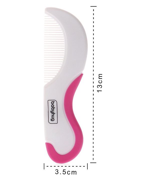 Babyhug Easy Grip Hair Brush & Comb Set - Pink