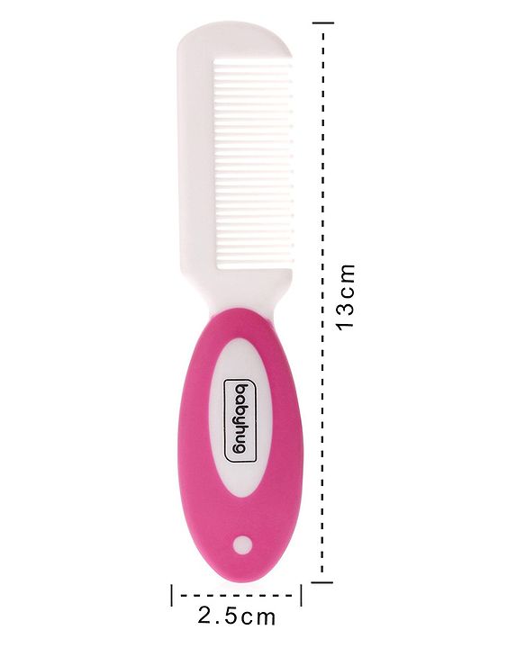 Babyhug Easy Grip Hair Brush & Comb Set - Pink