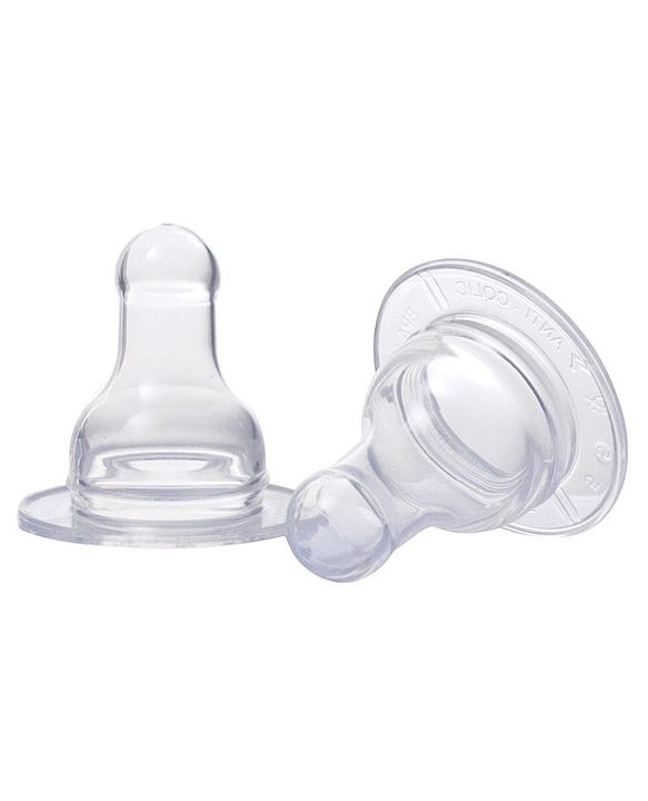 Babyhug Silicone Slow Medium Flow Nipple - Pack of 2
