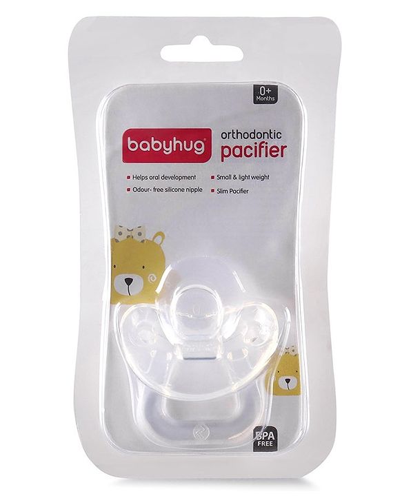 Babyhug Orthodontic Pacifier - White