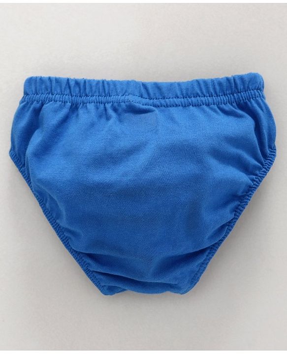 Babyhug 100% Cotton Briefs Striped & Fish Print Pack of 3 - Blue White
