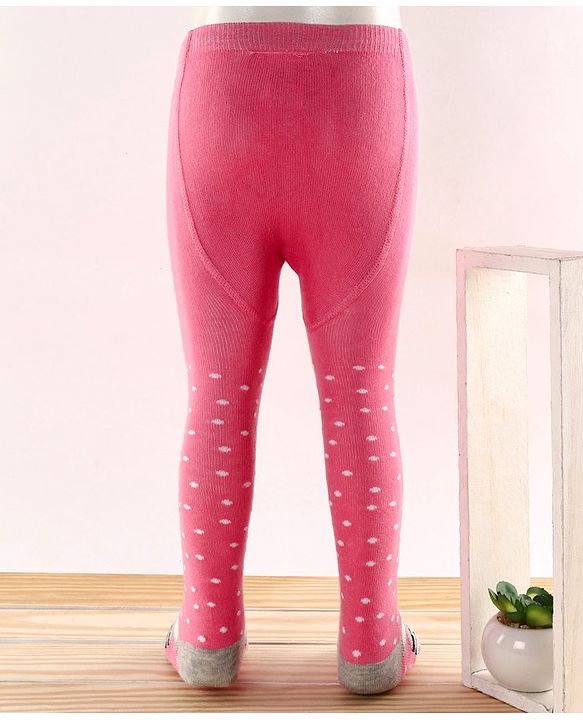 Cutewalk by Babyhug Anti Bacterial Tights Cat Design - Pink