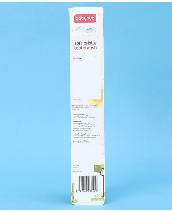 Babyhug Soft Bristle Toothbrush (Color May Vary)