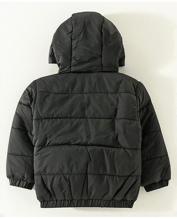 Babyhug Full Sleeves Hooded Padded Jacket - Green