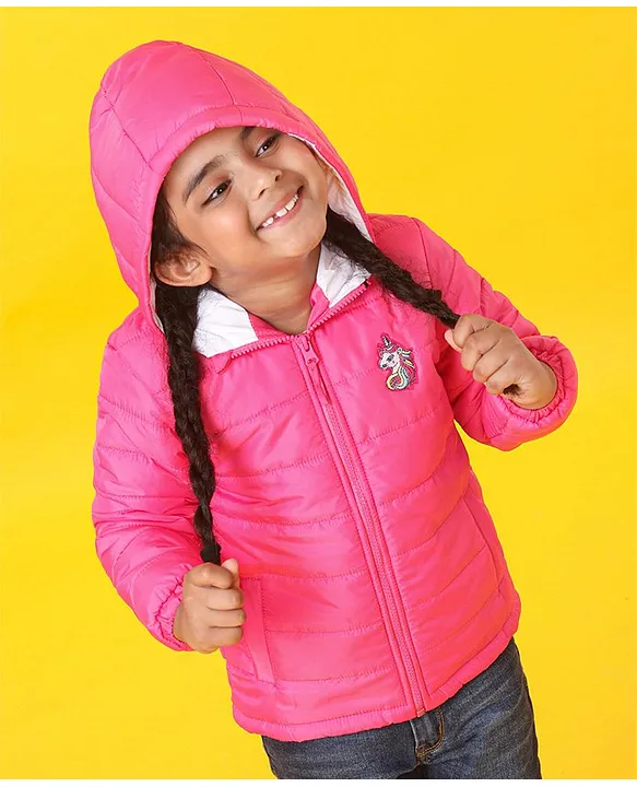 Buy Babyhug Full Sleeves Hooded Padded Winter Jacket Basketball Patch Pink  for Boys (3-4Years) Online in India, Shop at FirstCry.com - 3680274