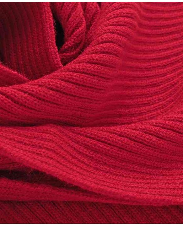 Babyhug Woolen Cap & Muffler Set Tiger Patch Red -  Diameter 10.5 cm - NB Red