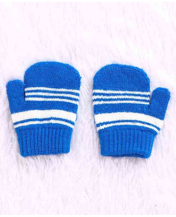 Babyhug Woollen Cap Set Polka Dot Design Navy & Red - Diameter 10 cm