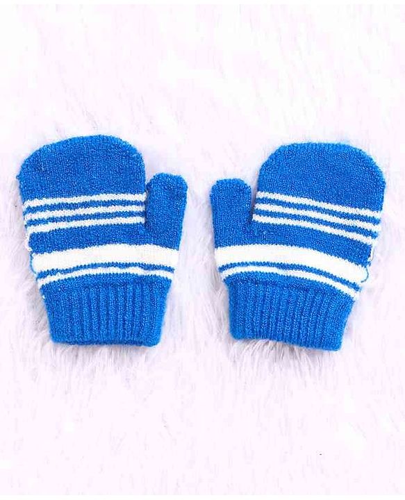 Babyhug Woollen Cap Set Polka Dot Design Navy & Red - Diameter 10 cm