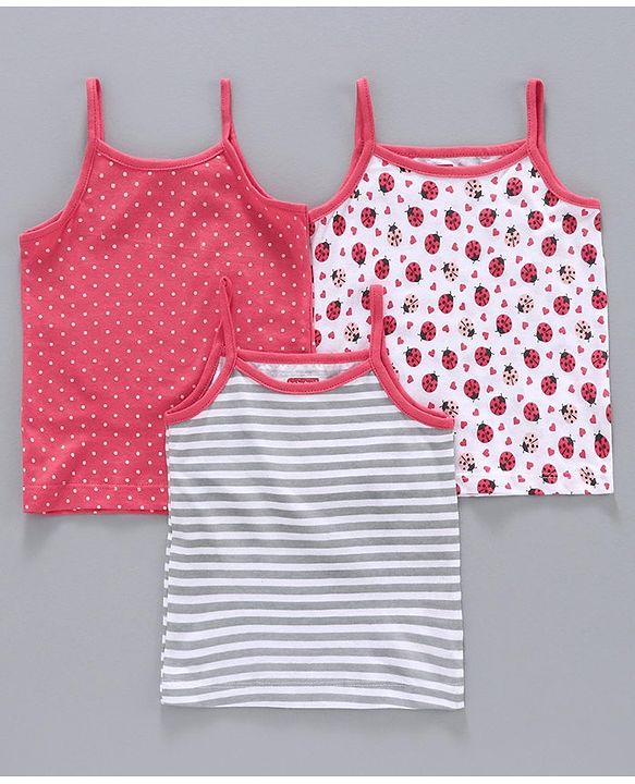 Babyhug Slips Multiprint Pack of 3 - Red
