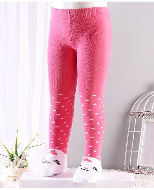 Cutewalk By Babyhug Anti-Bacterial Footed Tights - Pink