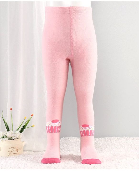 Cutewalk By Babyhug Anti-Bacterial Footed Tights Stripes Design Pack of 2 - Pink