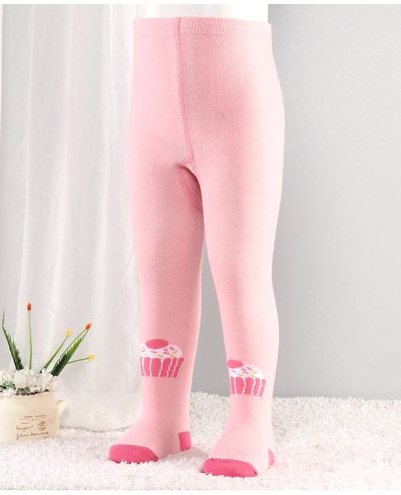 Cutewalk By Babyhug Anti-Bacterial Footed Tights Stripes Design Pack of 2 - Pink