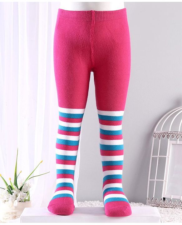 Cutewalk By Babyhug Anti-Bacterial Footed Tights - Pink