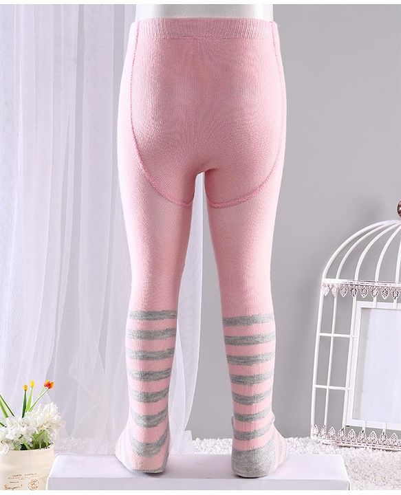 Cute Walk by Babyhug Anti-bacterial Footed Tights Heart Design - Pink