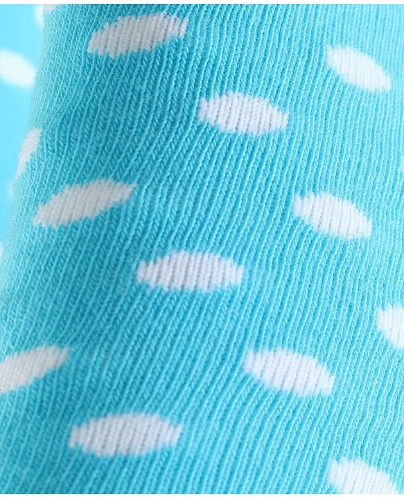 Cutewalk By Babyhug Anti-Bacterial Footed Tights Polka Dots Design - Blue
