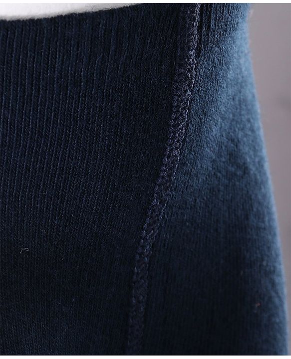 Cute Walk by Babyhug Anti-bacterial Striped Footed Tights - Dark Navy Blue