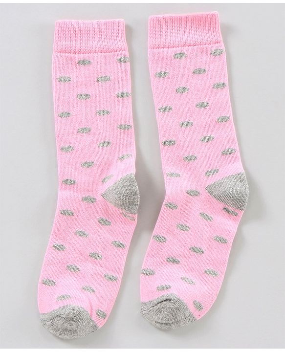 Pine Kids Mid Calf Length Anti-Microbial Socks Pack of 5 - Pink Blue