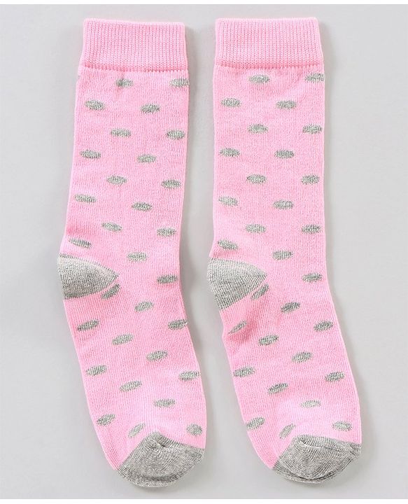 Pine Kids Mid Calf Length Anti-Microbial Socks Pack of 5 - Pink Blue