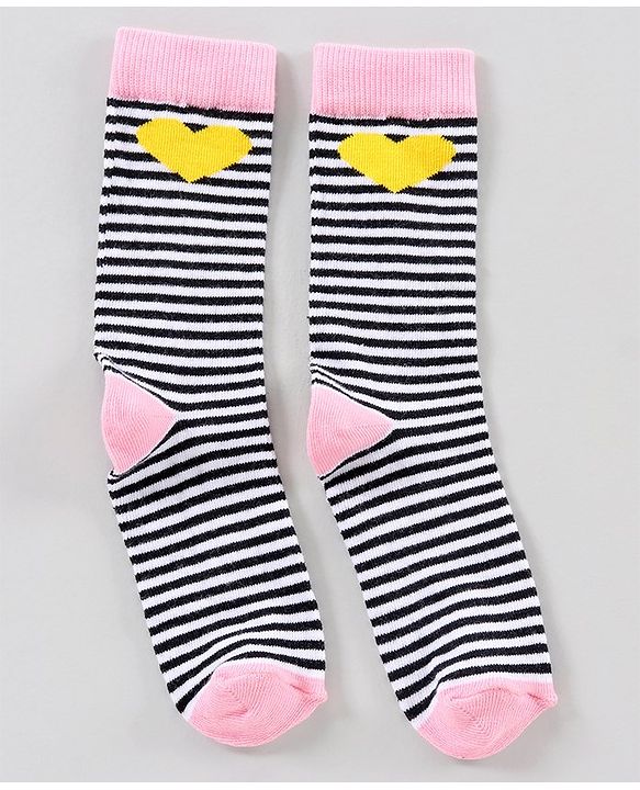 Pine Kids Mid Calf Length Anti-Microbial Socks Pack of 5 - Pink Blue