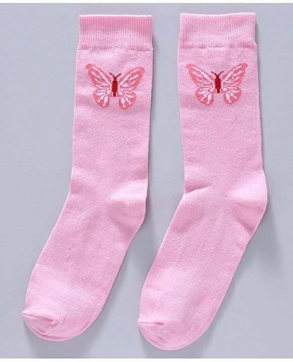 Pine Kids Mid Calf Length Anti-bacterial Socks Polka Dot Design Pack of 3 - Pink