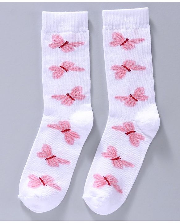 Pine Kids Mid Calf Length Anti-bacterial Socks Polka Dot Design Pack of 3 - Pink