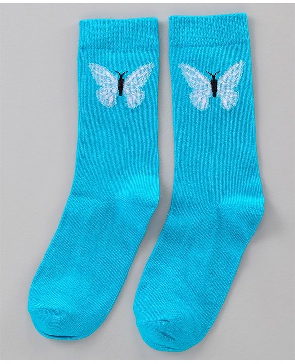Pine Kids Mid Calf Length Anti-bacterial Socks Polka Dot Design Pack of 3 - Blue