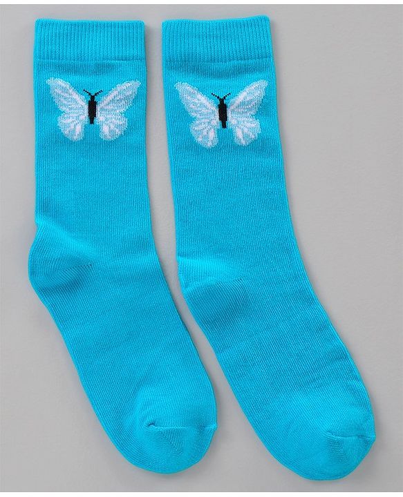 Pine Kids Mid Calf Length Anti-bacterial Socks Polka Dot Design Pack of 3 - Blue