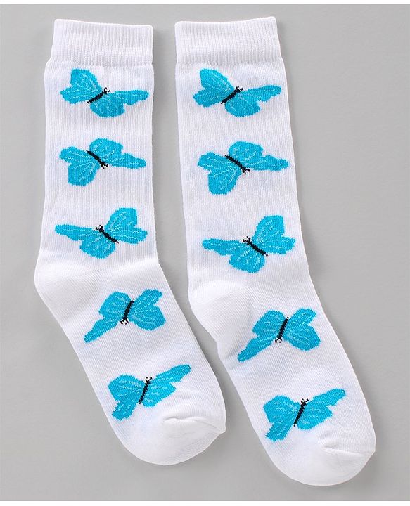 Pine Kids Mid Calf Length Anti-bacterial Socks Polka Dot Design Pack of 3 - Blue