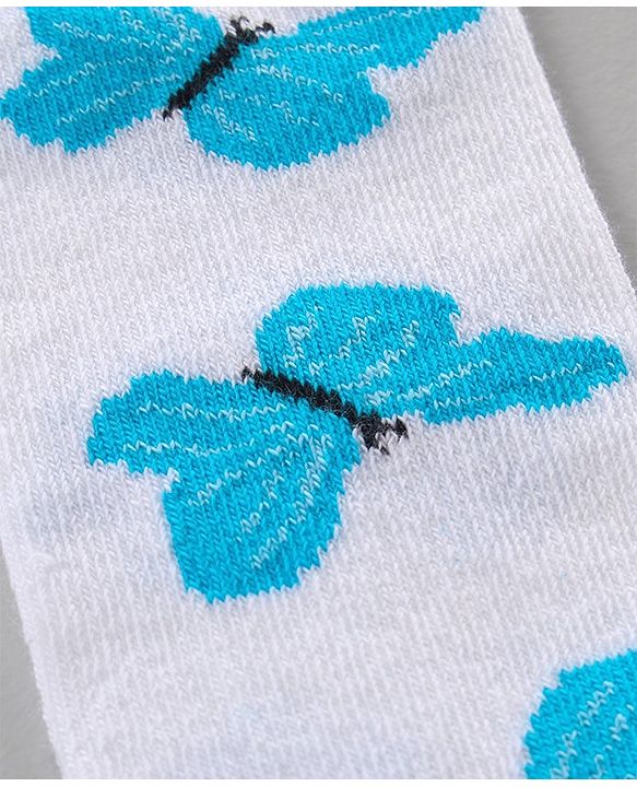 Pine Kids Mid Calf Length Anti-bacterial Socks Polka Dot Design Pack of 3 - Blue