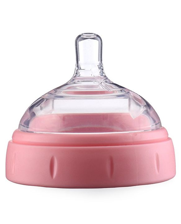Babyhug Silicone Feeding Bottle Pink - 150 ml