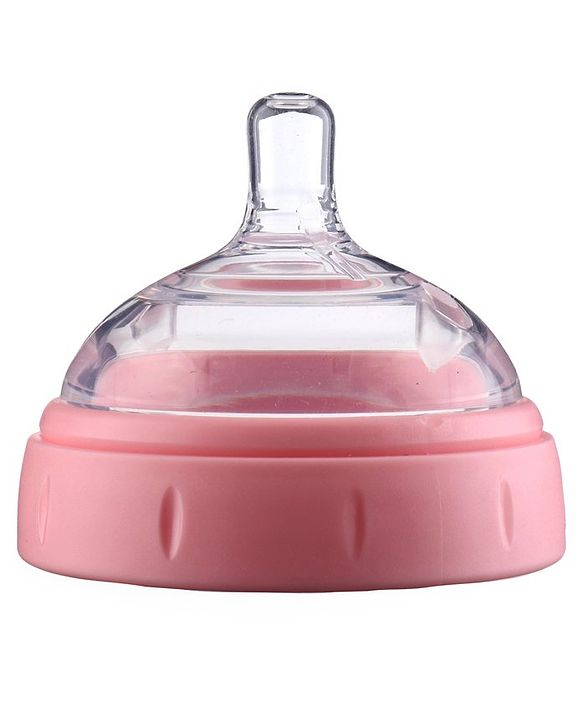 Babyhug Silicone Feeding Bottle Pink - 240 ml