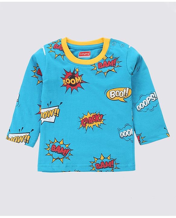 Babyhug Full Sleeves Striped & Super Hero Print Set of 3 - Red Blue
