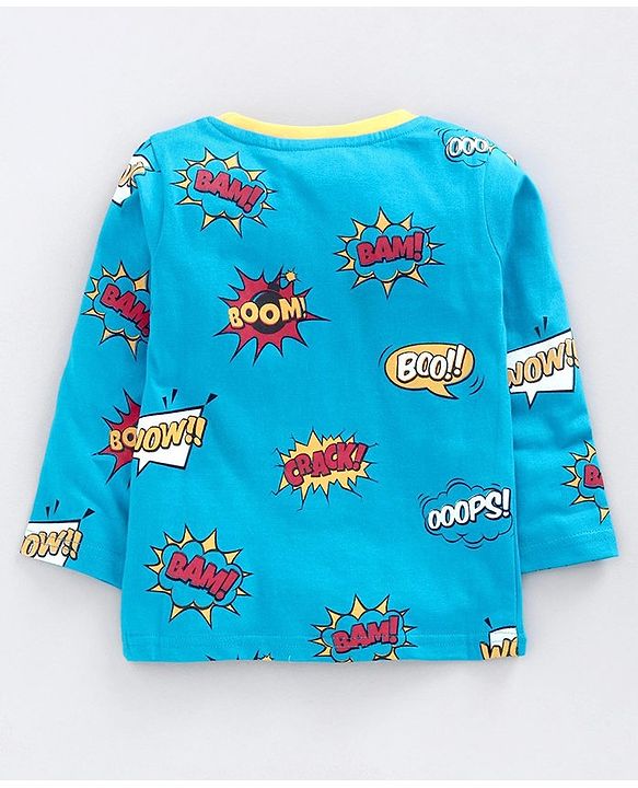 Babyhug Full Sleeves Striped & Super Hero Print Set of 3 - Red Blue