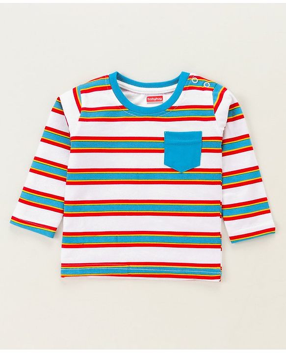 Babyhug Full Sleeves Striped & Super Hero Print Set of 3 - Red Blue