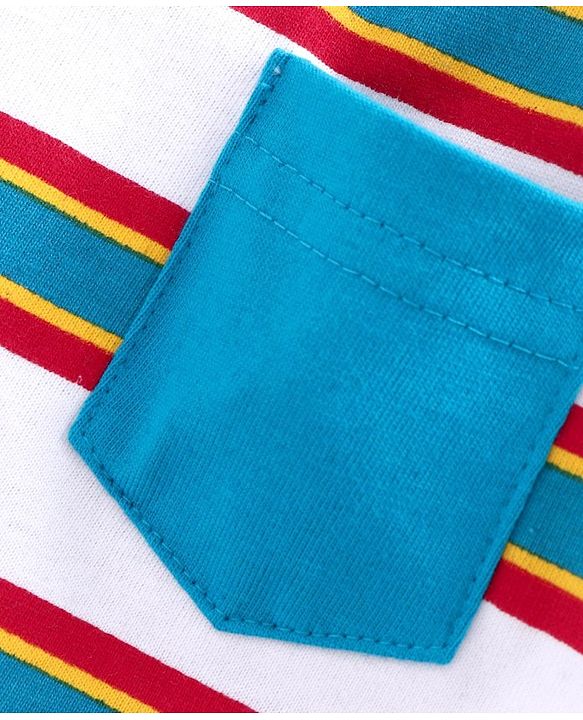 Babyhug Full Sleeves Striped & Super Hero Print Set of 3 - Red Blue