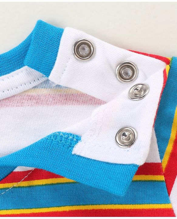 Babyhug Full Sleeves Striped & Super Hero Print Set of 3 - Red Blue