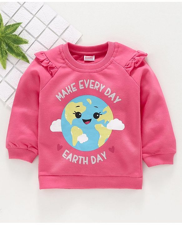 Babyhug Full Sleeves Sweatshirt - Pink