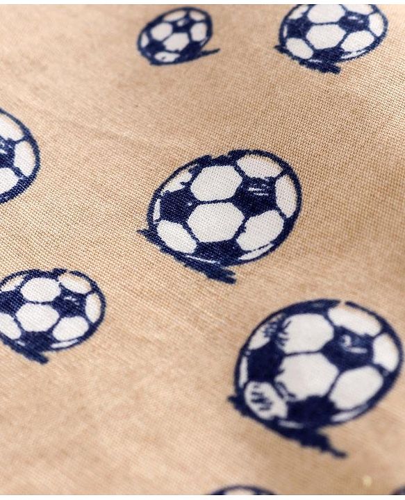 Babyhug Full Sleeves Shirt Football Print - Brown