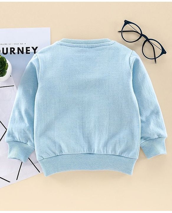 Babyhug Full Sleeves Sweatshirt Unicorn Print - Blue