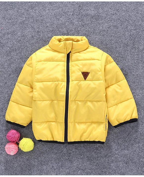 Babyhug Full Sleeves Padded Jacket - Yellow