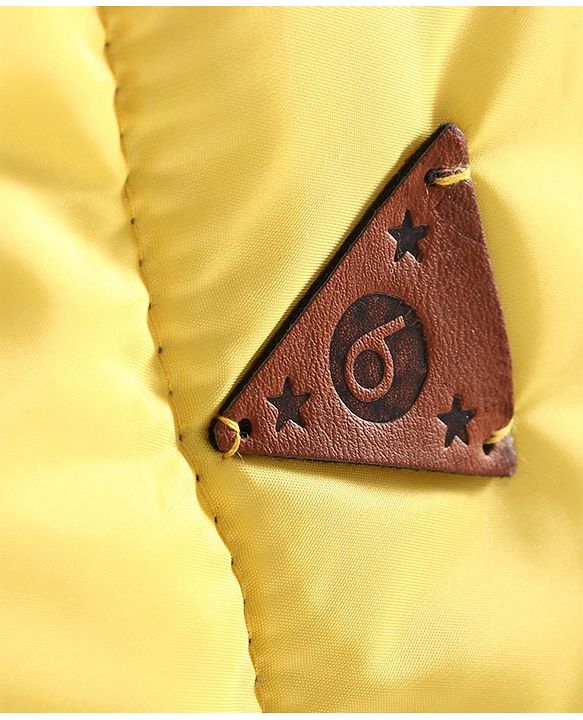 Babyhug Full Sleeves Padded Jacket - Yellow
