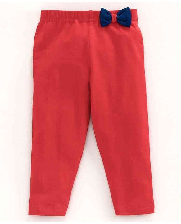 Babyhug Full Length Solid Leggings Pack of 2  - Red Navy
