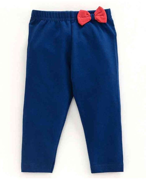 Babyhug Full Length Solid Leggings Pack of 2  - Red Navy