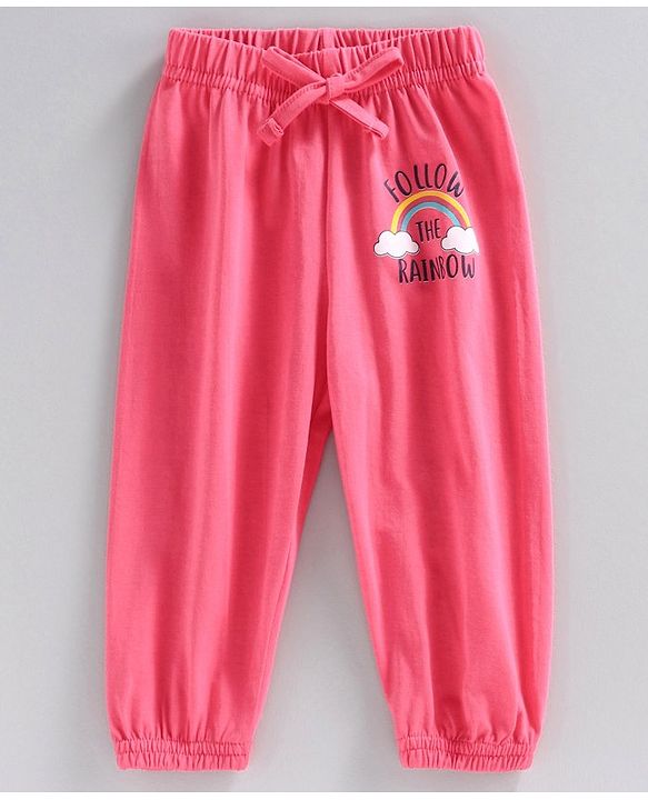 Babyhug Full Length Lounge Pants Pack of 2- Pink Blue