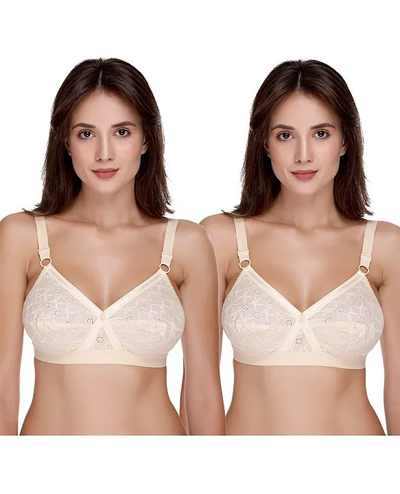 SONA Women's Cotton Breastfeeding Bra White – Online Shopping site