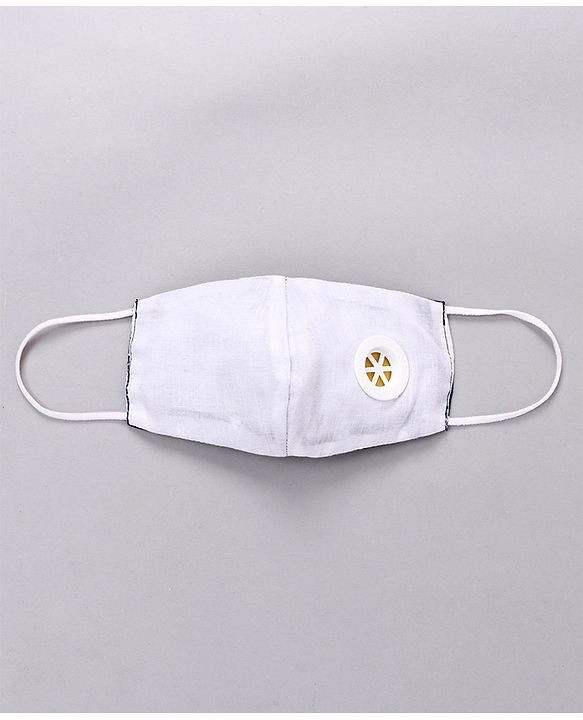 Babyhug Printed Face Mask with Carbon Filter and Breathing Valve Yellow Blue - Pack of 3