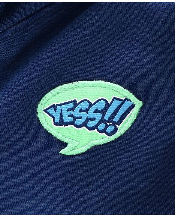 Pine Kids Full Sleeves Biowashed Hooded Sweatjacket - Navy Blue