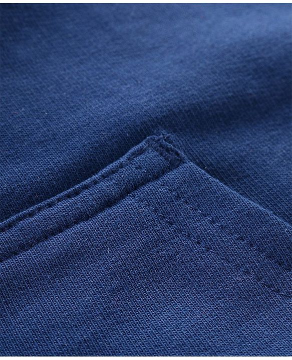 Pine Kids Full Sleeves Biowashed Hooded Sweatjacket - Navy Blue
